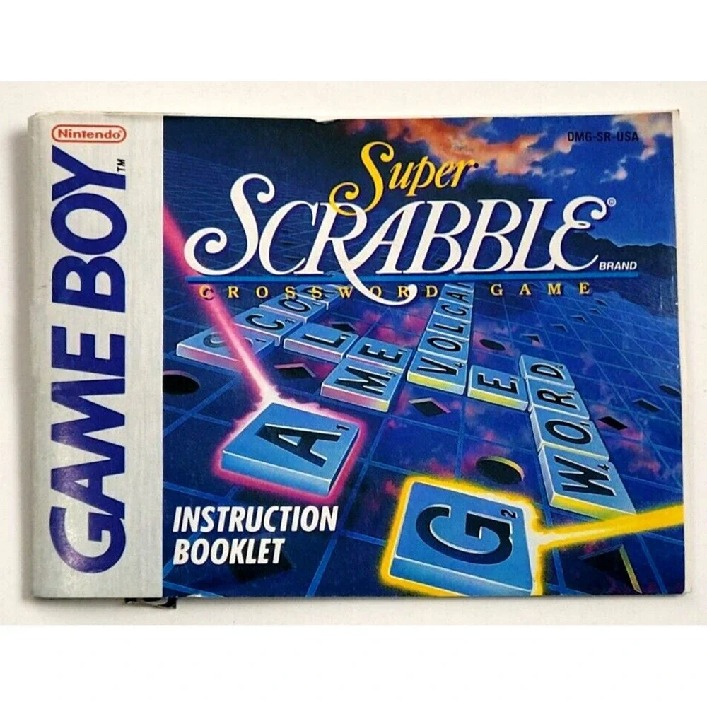 SUPER‎ SCRABBLE - GAMEBOY GAME MANUAL - GAMEBOY GAME MANUAL ONLY